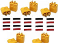XT60 Male/Female Bullet Connectors with Heat Shrink (10 Pairs)