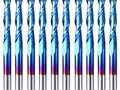 Nano Blue Coat End Mill CNC Router Bits 10pcs Set