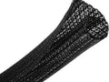 Braided Cable Sleeve 1/4 inch 25ft Expandable Wire Mesh Loom Black