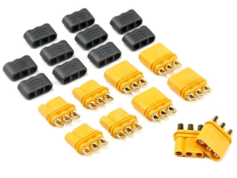 MR30 Three-pin Connectors with Protective Sleeves (10 Pairs)
