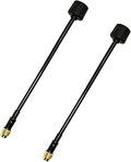 2PCS 5.8GHz Long Range FPV Antenna, 2.5db High Gain LHCP SMA Male Antenna Compatible with FPV RC Drone & Transmitter (2PCS-UP155L)