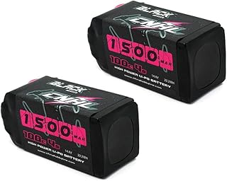 CNHL 1500mAh 4S Lipo Battery 14.8V 100C with XT60 Plug for FPV Drone Racing RC Quadcopter Helicopter Airplane Boat Car(2 Packs)