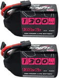 CNHL 1300mAh 130C 6s Lipo Battery 22.2V with XT60 Plug for FPV Drone Racing RC Quadcopter Helicopter Airplane(2 Packs)