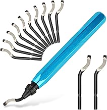 Deburring Tool with 12 HSS Blades, 12 High-Speed Steel Blades for 3D Prints, Metal, PVC & Plastic