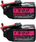 CNHL 1500mAh 130C 4S Lipo Battery 14.8V with XT60 Plug for FPV Drone Racing RC Quadcopter Helicopter Airplane Boat Car(2 Packs)