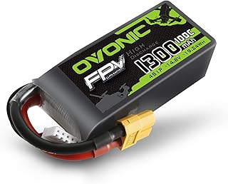 OVONIC 4s Lipo Battery 100C 1300mAh 14.8V Lipo Battery with XT60 Connector for RC FPV Racing Drone Quadcopter