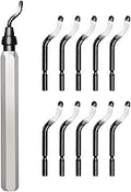 11-Blade Deburring Tool for 3D Printing, Premium High-Speed Steel Blades for Smooth Edge Finishing - Ideal for HVAC, Metal & Resin & Professional Conduit Reaming, 3D Printer Accessories