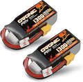 OVONIC 4s Lipo Battery 120C 1300mAh 14.8V Lipo Battery with XT60 Plug for RC FPV Racing Drone Quadcopter(2 Packs)