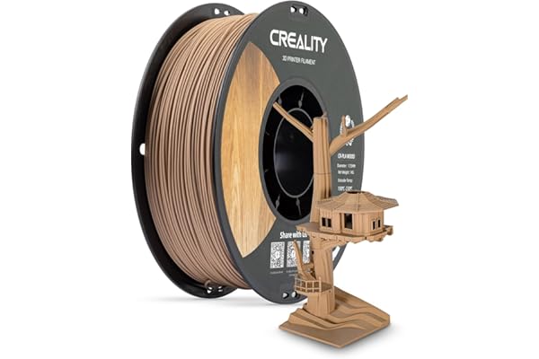 Creality Wood Filament PLA, 3D Printer Filament 1.75 mm, Smooth Silk Texture,