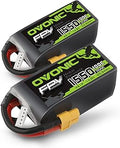 OVONIC 4s Lipo Battery 100C 1550mAh 14.8V Lipo Battery with XT60 Connector for RC FPV Racing Drone Quadcopter(2 Packs)