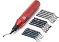 AFA Tooling - Deburring Tool with 15 Extra High Speed Steel Swivel Blades - Works on Metal, Resin, PVC Pipes, Copper, Plastic and 3D Printed Edges - Plumbing & 3D Printing Burr Removal Reamer Tool