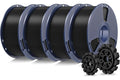 SUNLU PLA+2.0 3D Printer Filament Bundle, 4KG Upgrade PLA+ Filament 1.75mm,