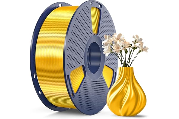 SUNLU 3D Printer Silk Filament,Shiny Silk PLA Filament 1.75mm, Smooth Silky Sur