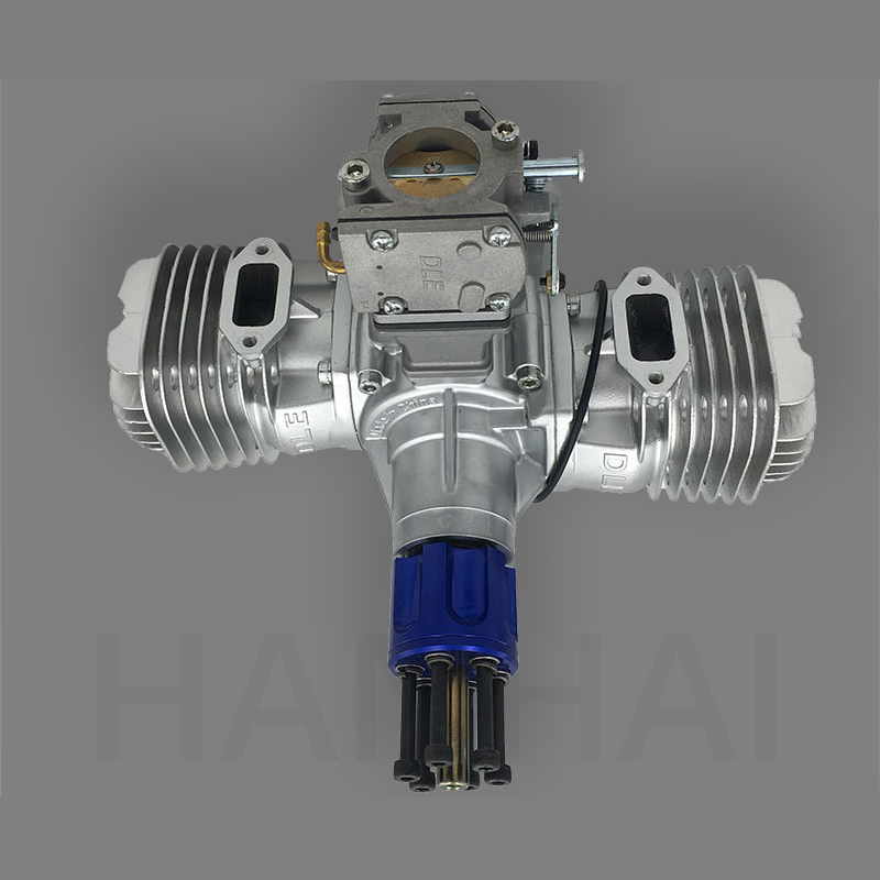 DLE130钢筋混凝土型号汽油发动机130CC飞机发动机排量双缸2冲程空气冷却手动启动