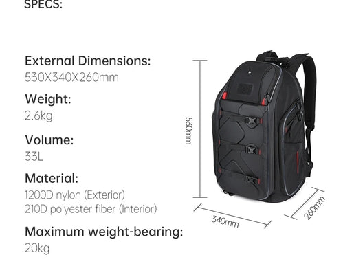 FPV Drone Backpack with Modular Dividers