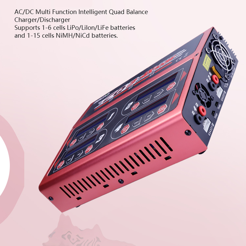 电动汽车峰值CQ3充电器4*100W 10A 1-6S平衡充电器TX60 JST-XH适配器板，用于LiPo NiMH NiCd锂电池遥控汽车混合动力