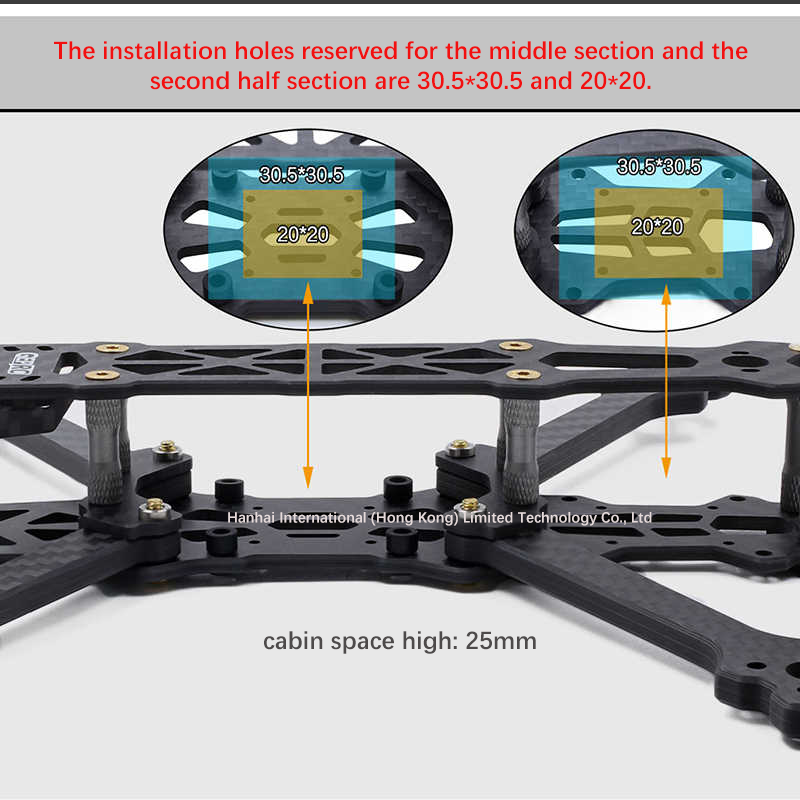 GEPRC Mark4 5英寸225毫米/6英寸260毫米/7英寸295毫米5毫米臂FPV赛车无人驾驶四轴飞行器自由式框架H型轻质