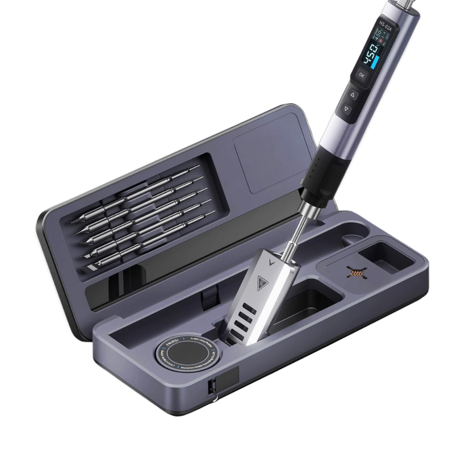 FNIRSI HS-02 Portable Smart Soldering Iron (100W PD/DC)