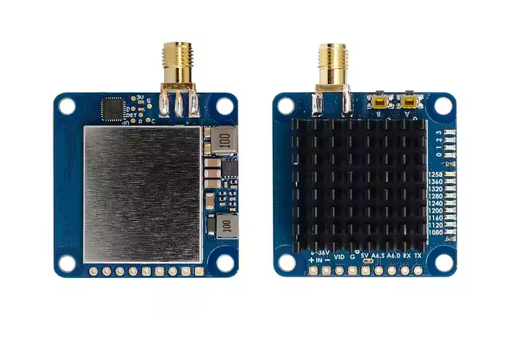 用于FPV遥控远程无人机的MATEK VTX-1G3TE V2视频发射器1.2GHz 1.3GHz 2000mW 2W 9CH流浪汉VTX控制附件6-36v