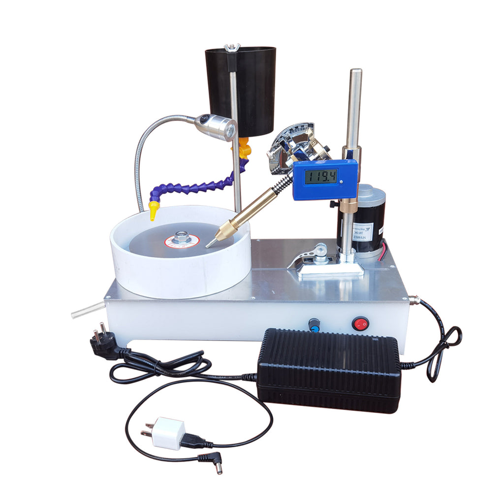 Small Industrial Machinery for Jewelry Jade Agate Gem Grinding Polishing Electric Fader Seal Cutting Knife Digital Display