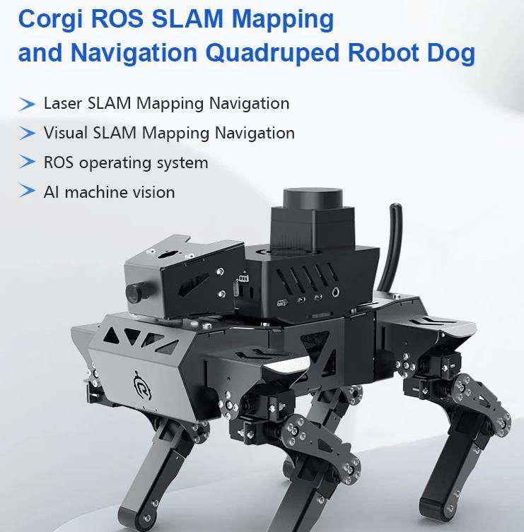 智能四足仿生ESP32机器狗柯基机械狗智能编程机器人AI视觉ROS覆盆子Pi 4
