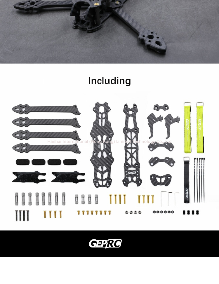 GEPRC Mark4 5英寸225毫米/6英寸260毫米/7英寸295毫米5毫米臂FPV赛车无人驾驶四轴飞行器自由式框架H型轻质