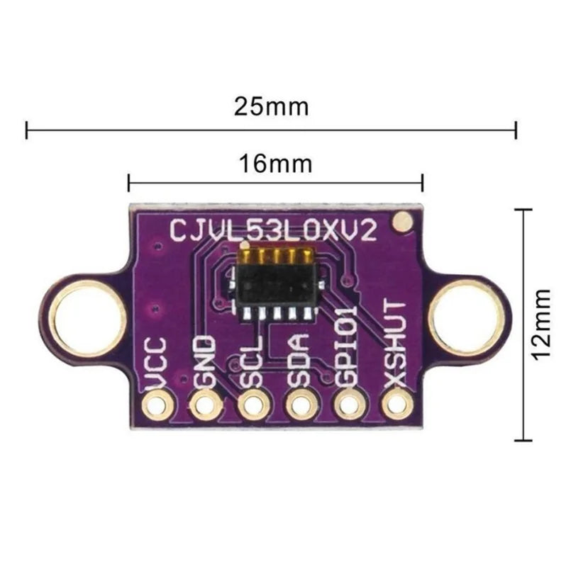 GY-VL53L0XV2 Time of Flight (ToF) Distance Sensor | High-Precision Serial PWM