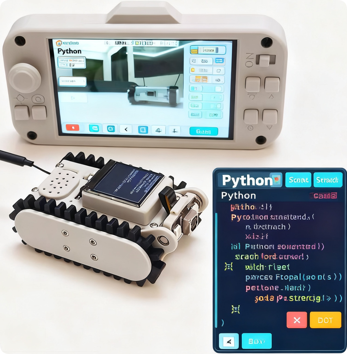 AI Vision Tracked Robot Car Kit - Open-Source STEM Educational Robotic Platform