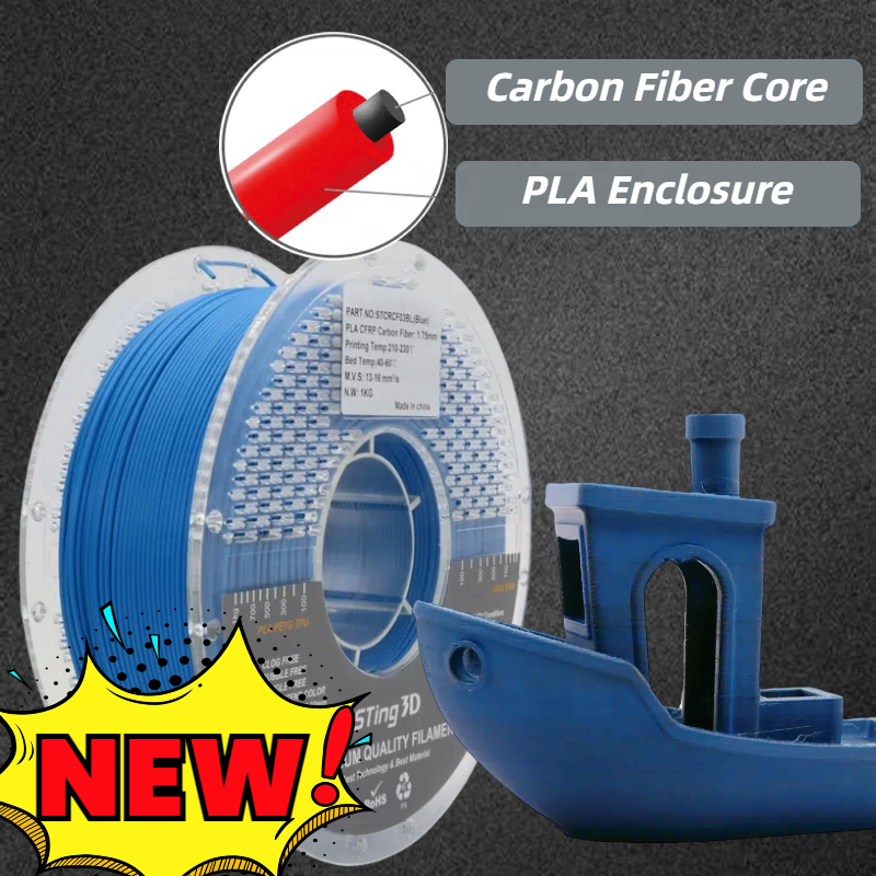 Sting3D Carbon Fiber Reinforced PLA Filament - 1.75mm High Strength