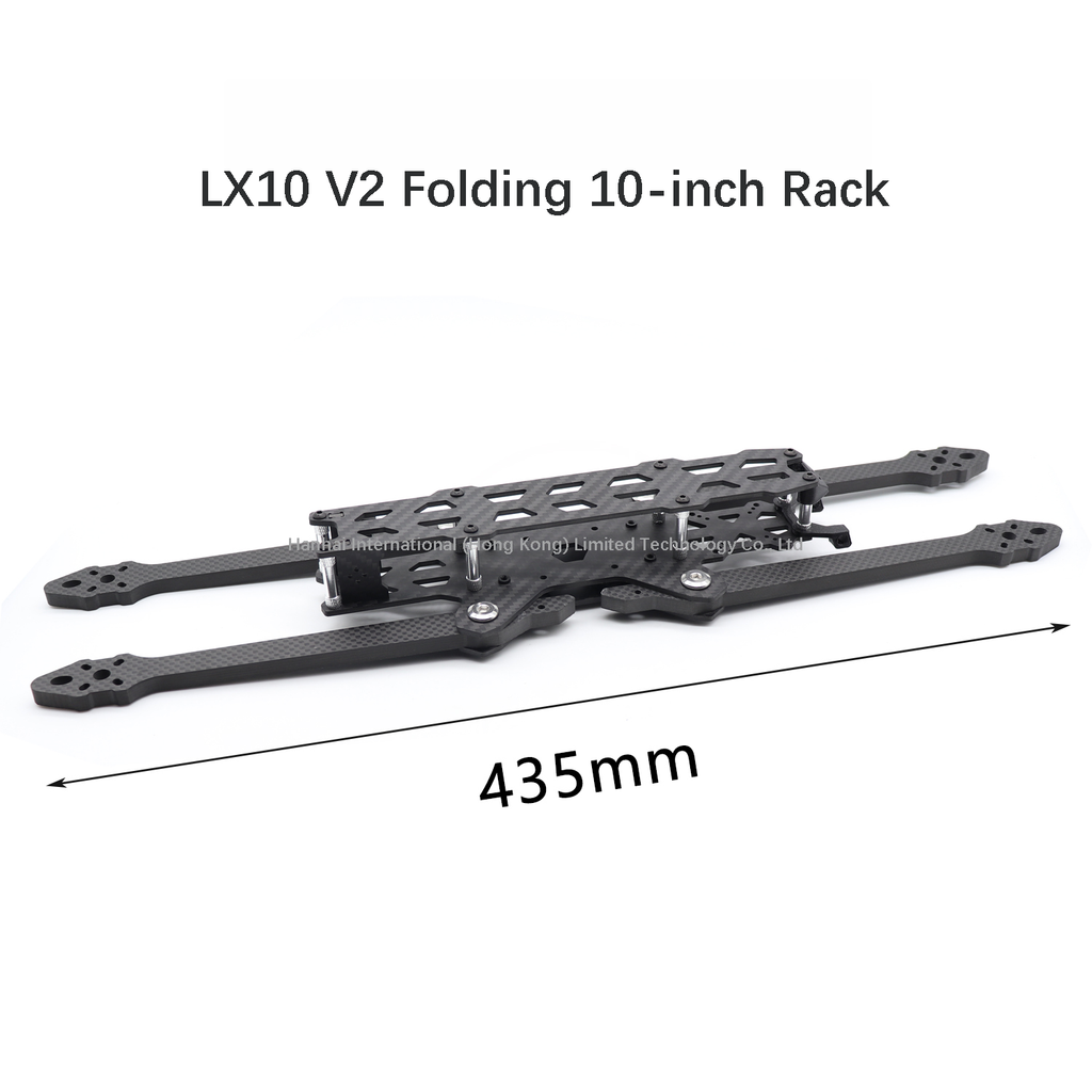 LX10 V2 10英寸框架FPV横移机碳纤维轴距405毫米，适用于成人5.8g 1.6W赛车无人机框架，适用于整个单元