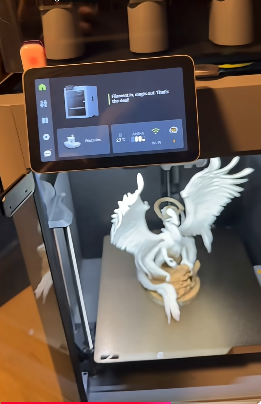 AI P2S 3D Automatic New PLA Fast Print Speed 600mm/s Desktop Closed Core FDM Multicolor High-speed 3D Printer Large Screen
