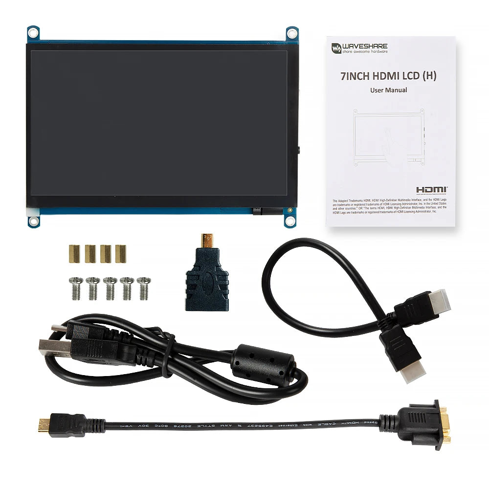Waveshare 7-Inch IPS Touch Display | 1024x600 Capacitive Touchscreen for Pi