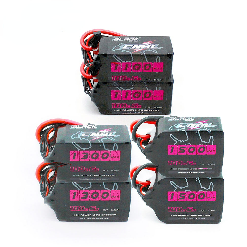 Gens Ace 6S 1300mAh 120C LiPo Battery Pack with XT60 Plug (2-Pack)