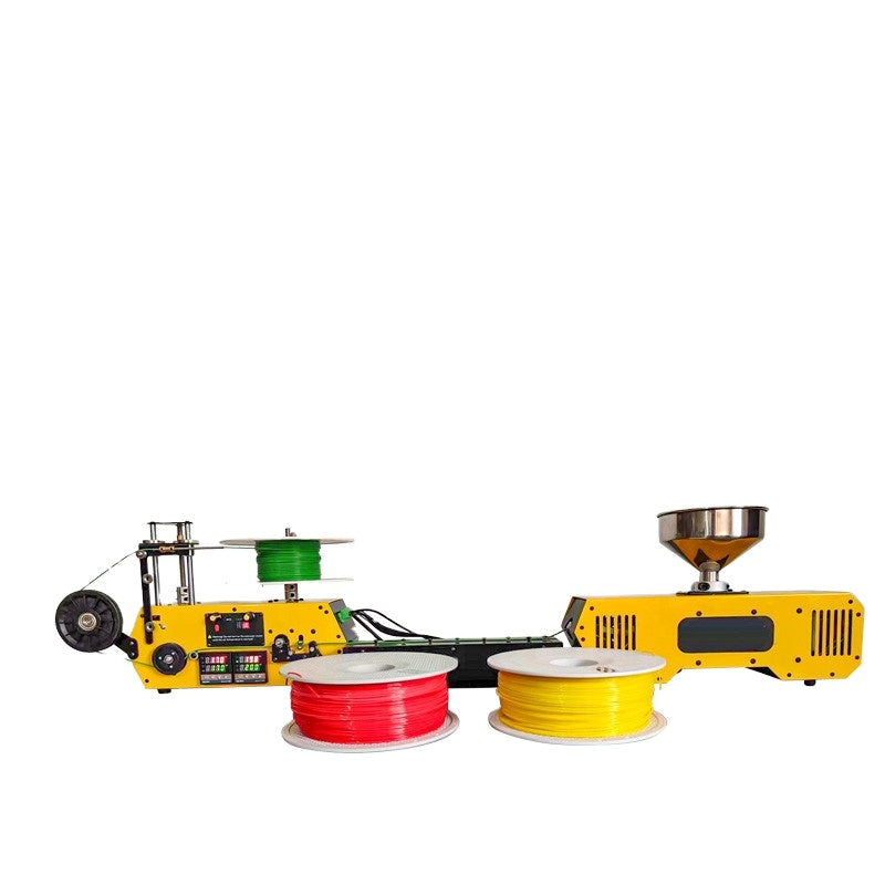 Mini Desktop Plastic Small 3D Filament Extruder Extrusion Machine Single Screw Extruder With Wire Winding Machine Set 1.75mm