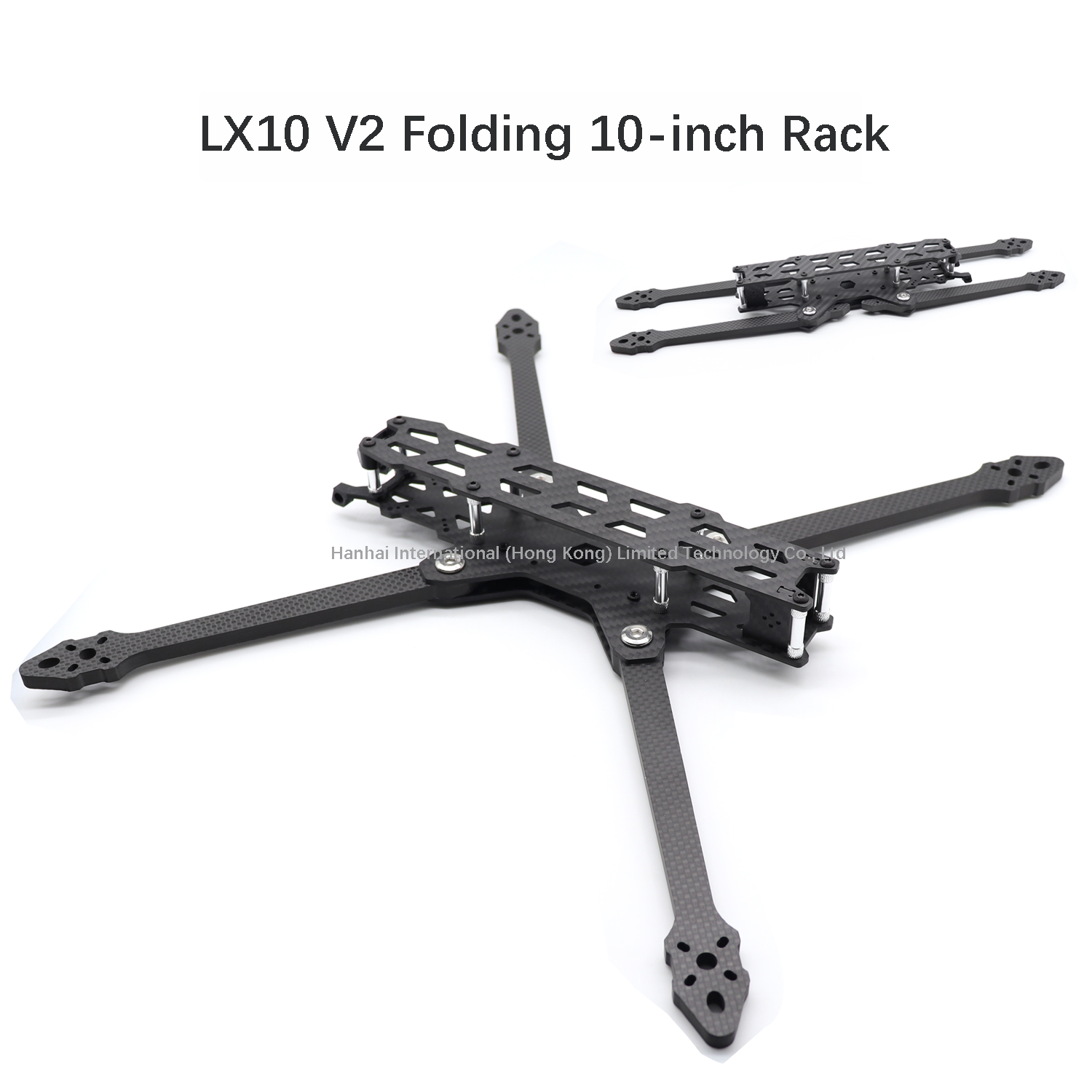 LX10 V2 10英寸框架FPV横移机碳纤维轴距405毫米，适用于成人5.8g 1.6W赛车无人机框架，适用于整个单元