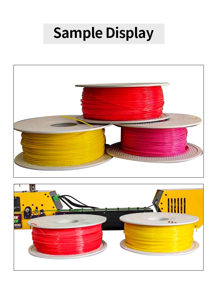 Mini Desktop Plastic Small 3D Filament Extruder Extrusion Machine Single Screw Extruder With Wire Winding Machine Set 1.75mm