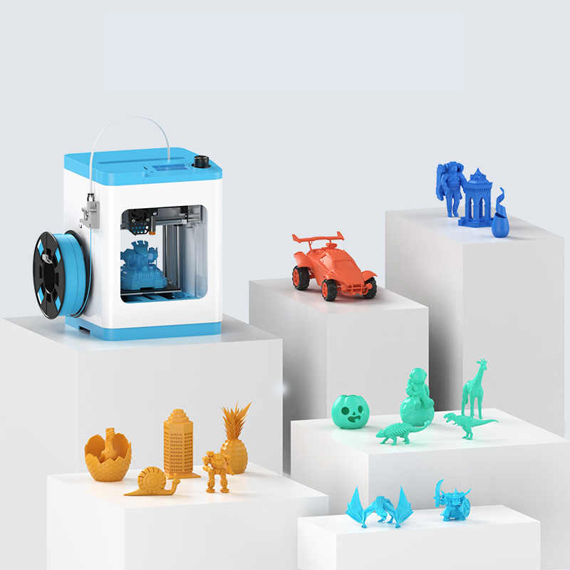 Desktop TINA2S Blue/Green/White Intelligent 3D Printer Homeuse Toys WIFI Wireless 3D Printer for Toy Customization Model TPU FDM
