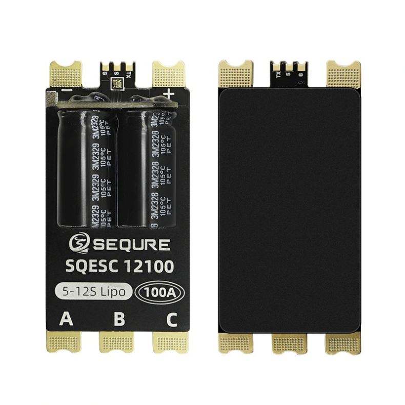 SEQURE ESC 12100无刷电动速度控制器5-12S 100A ESC BLHeli_32 | AM32适用于FPV赛车无人驾驶飞机船遥控汽车