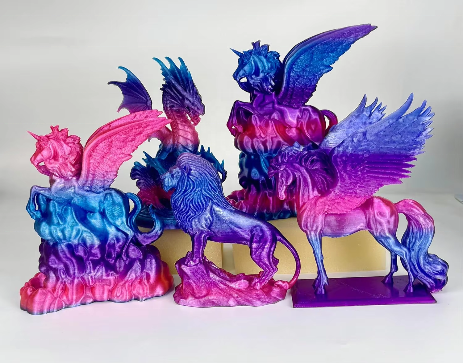 H2D AMS Combo Dual-Nozzle 3D Printer Large 350*320*325mm High-Speed 500mm/s Closed Core-XY FDM for Multi-Material Printing Shops