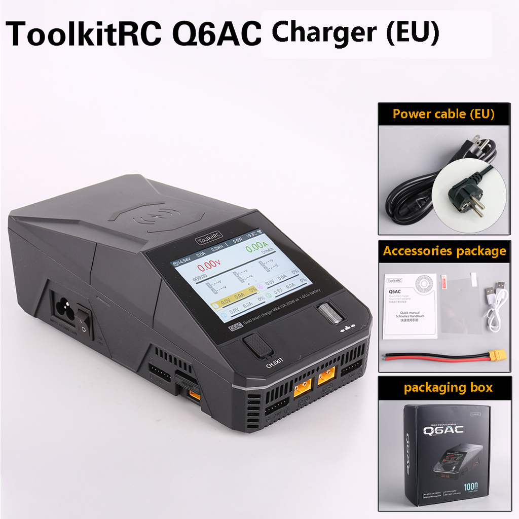 高效工具包Q6AC充电器4通道充电1000w无人机充电多电池充电