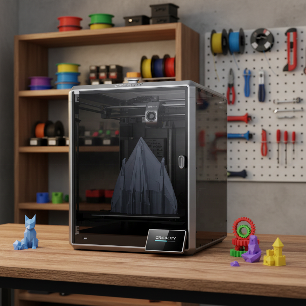 Cre Ality K1 Max 3D Printer with Printing Speed up to 600mm/s Enclosed FDM Machine