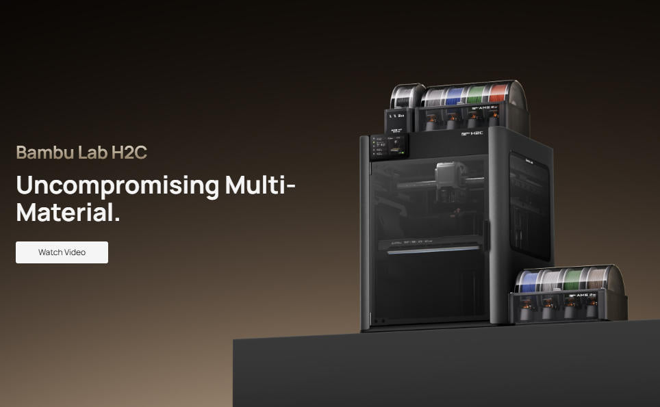 H2C Multi Material 3D Printer with Vortek 7-Nozzle System High Speed Processing of Plastic and Rubber Products