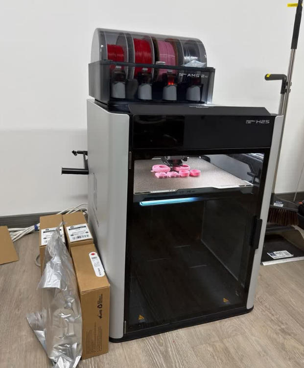Bamboo Lab H2S Combo 3D Printer with Enclosure AMS System Multi Material Printing