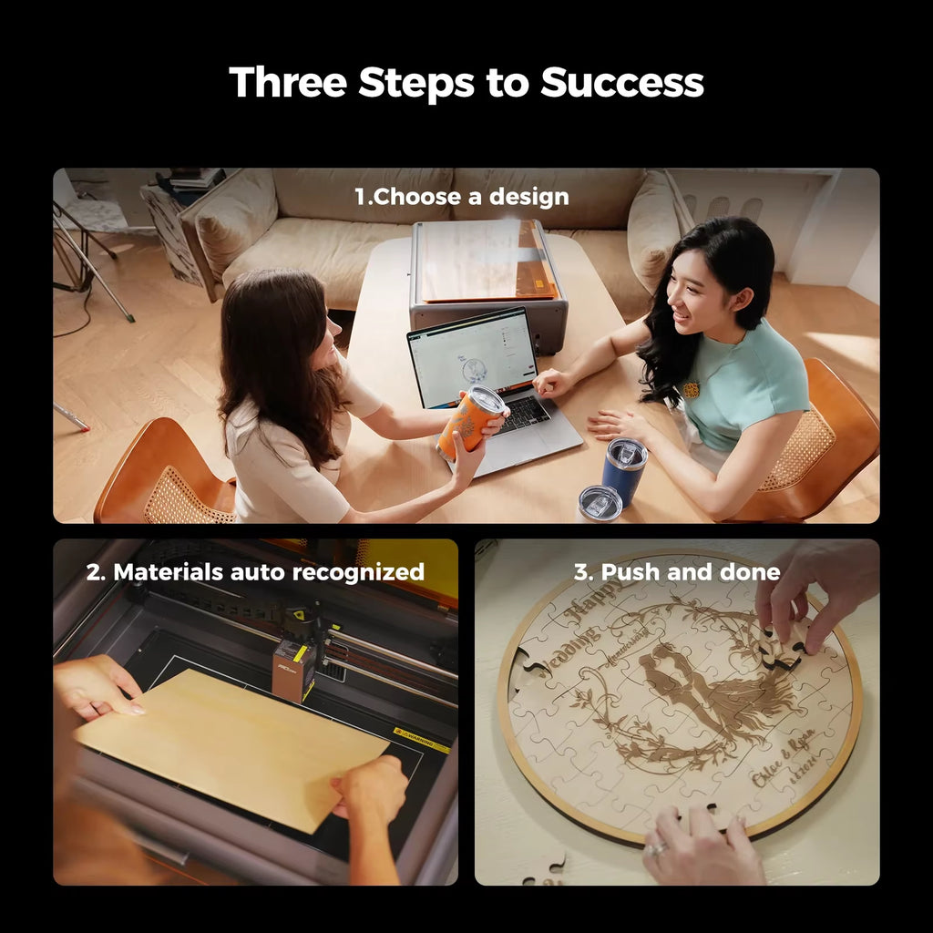 Falcon A1 10W 305x381mm Diode Cutter for Wood/Leather/Plastic Class 1 Safety Enclosed Laser Engraver