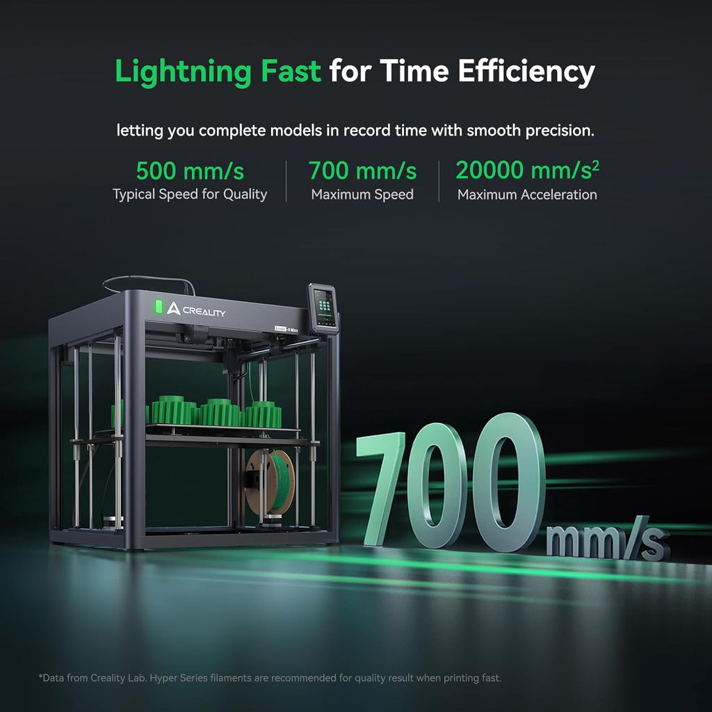 For Creality Ender 5 Max 3D Printer Auto-Leveling 400x400x400mm Large Build Volume 700mm/s Speed All-Metal Dual Gear Industrial