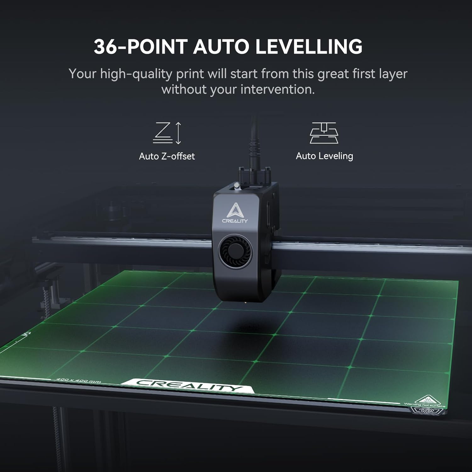 For Creality Ender 5 Max 3D Printer Auto-Leveling 400x400x400mm Large Build Volume 700mm/s Speed All-Metal Dual Gear Industrial
