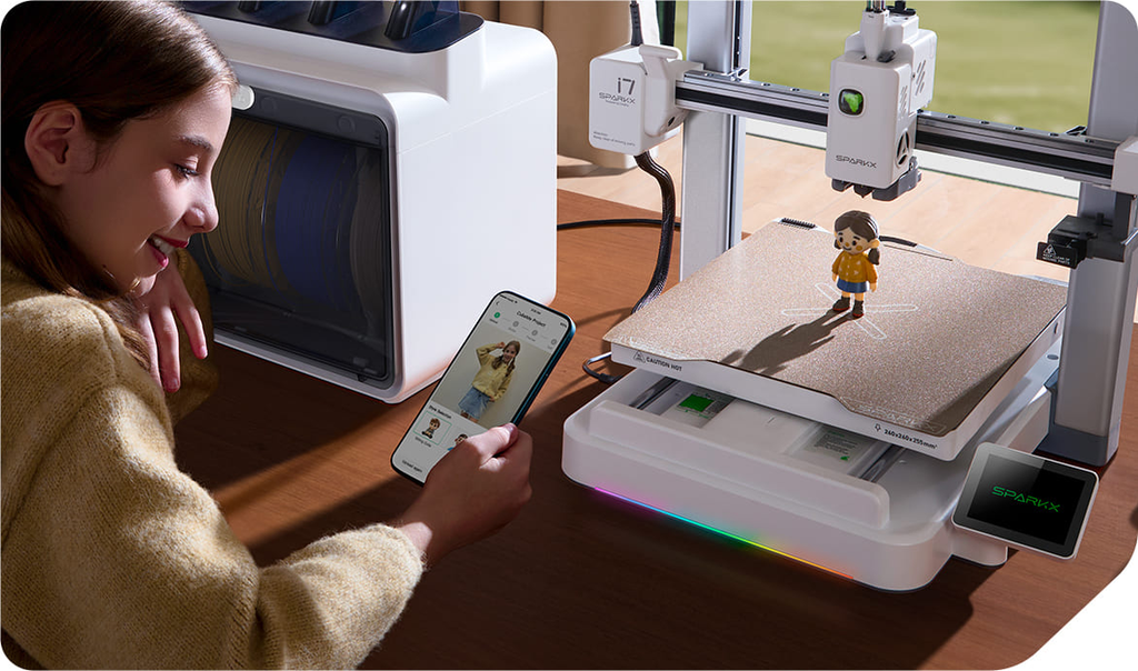 New Creality SPARKX I7 3D Printer Multicolor Auto-Leveling Reload Mid-Print Autofill Multicolor 260*260*255mm