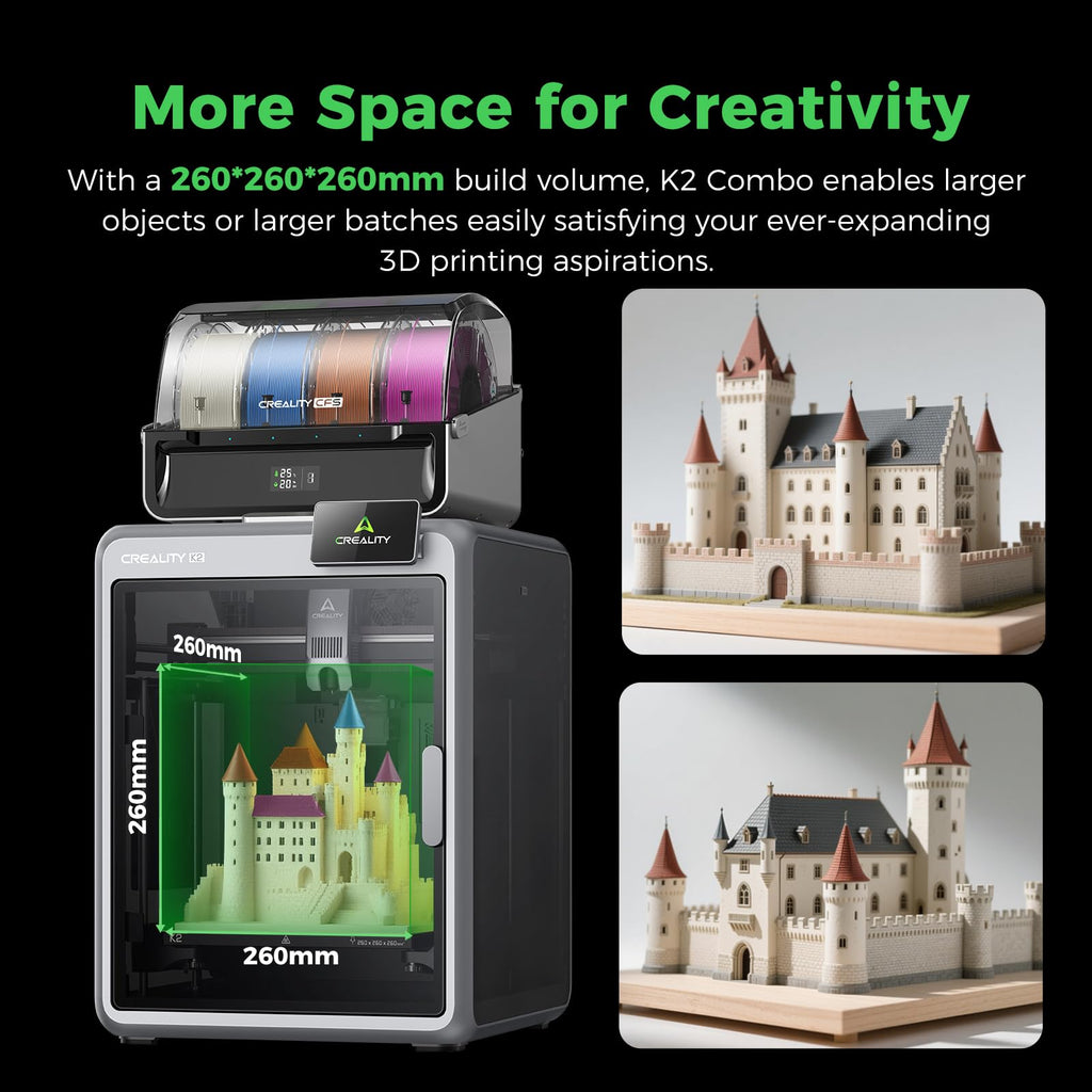 Creality K2 Combo 3d Printer 260x260x260mm Store rating: 4.6 (15 reviews)