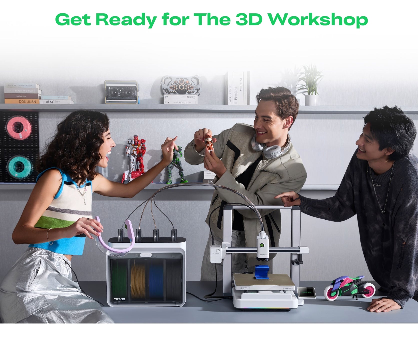 New Creality SPARKX I7 3D Printer Multicolor Auto-Leveling Reload Mid-Print Autofill Multicolor 260*260*255mm