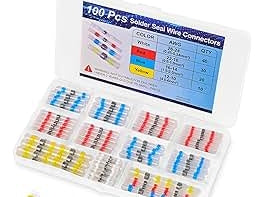 Heat Shrink Tubing Solder Seal Wire Connectors Kit (100 Pcs)